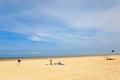 Summer day on sand beach in Le Touquet Royalty Free Stock Photo