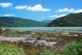 Summer day at Scenic Queen Charlotte sound Royalty Free Stock Photo