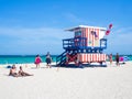Summer day at South Beach in Miami Royalty Free Stock Photo