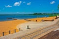 Summer day at Tamula beach at Voru in Estonia Royalty Free Stock Photo