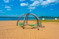 Summer day at Tamula beach at Voru in Estonia Royalty Free Stock Photo