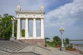 Summer day on the Upper Terrace. Volga River embankment. Volgograd, Russia Royalty Free Stock Photo