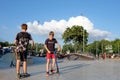 Summer day at the youth park sports ground.