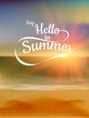 Summer defocused sunset background. EPS 10 Royalty Free Stock Photo