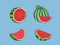 Summer Delight - Illustration of a Watermelon Royalty Free Stock Photo