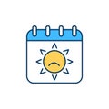 Summer depression RGB color icon