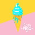 Summer design for season postcard