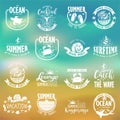 Summer Designs on Tropical Beach Background