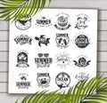 Summer Designs on Tropical Beach Background