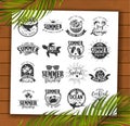 Summer Designs on Tropical Beach Background