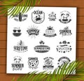 Summer Designs on Tropical Beach Background