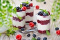Summer dessert with fresh berries