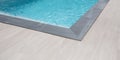 Summer detail corner swimming pool in sunny weather in web template banner