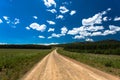 Dirt Road Forests Blue Sky Royalty Free Stock Photo