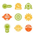 Summer discounts labels set