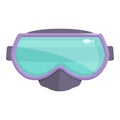 Summer dive mask icon cartoon vector. Snorkel scuba
