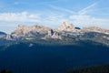 Summer dolomitic peaks panorama