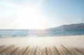 Summer dream beach loney sand beach at summer vacation time Royalty Free Stock Photo