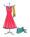 Summer Dress with accessories