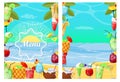 Summer drink beach bar menu vector design Royalty Free Stock Photo