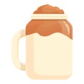 Summer drink latte icon cartoon vector. Dalgona drink