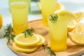 Summer drink limoncello. traditional Italian alcoholic drink