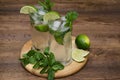 Summer drink Mojito, Mahito with mint,