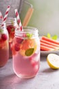 Summer drink watermelon and citrus lemonade Royalty Free Stock Photo