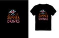 summer drinks t shirt design