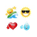 Summer emoticon. Royalty Free Stock Photo