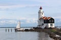 Summer in Europe. Idyllic scenery. Lighthouse