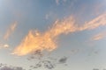 Summer Evening Cirrus Clouds Royalty Free Stock Photo