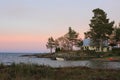 Summer evening at Lake Vanern, Sweden Royalty Free Stock Photo