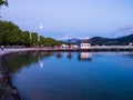 Summer evening on Lake Woerther, Carinthia, Austria Royalty Free Stock Photo