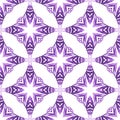 Summer exotic seamless border. Purple