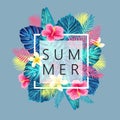 Summer exotic and tropic background design.