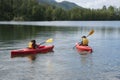 Summer Family Fun Day Reflections Lake Alaska Royalty Free Stock Photo