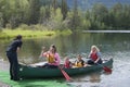 Summer Family Fun Day Reflections Lake Alaska Royalty Free Stock Photo