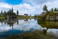 Summer Federa lake with Dolomites peak, Cortina D`Ampezzo, Dolomites, Italy