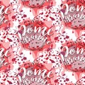 POMEGRANATE SEAMLESS VECTOR PATTERN. ABSTRACT HAND DRAW TEXTURE. Royalty Free Stock Photo