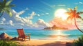 summer feelings background illustration - beautiful wallpaper Royalty Free Stock Photo