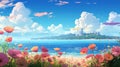 summer feelings background illustration - beautiful wallpaper Royalty Free Stock Photo