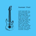 Summer Fest Rock and Roll Vector Illustration