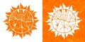 Summer festival logo set.