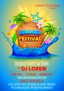 Summer Festival poster design Royalty Free Stock Photo