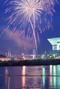 Summer fireworks display at Yokohama, Japan