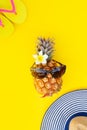 Summer flat lay scenery Royalty Free Stock Photo