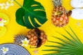 Summer flat lay scenery Royalty Free Stock Photo