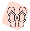 Summer flipflops, icon Royalty Free Stock Photo