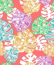 Summer floral tropical pattern. floral background